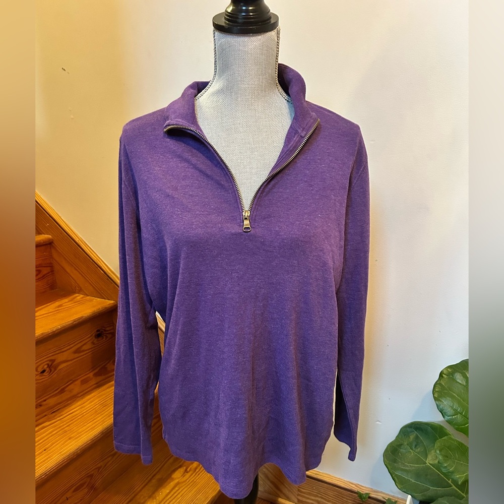 Ralph Lauren Purple Women's Quarter-Zip Sweatshirt
